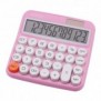 Genie 612 P, Bureau, Calculatrice basique, 12 chiffres, Affichage inclinable, BatterieSolaire, Rose