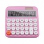 Genie 612 P, Bureau, Calculatrice basique, 12 chiffres, Affichage inclinable, BatterieSolaire, Rose