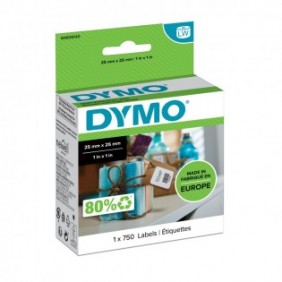 Dymo LW - Étiquettes multi-usages - 25 x 25 mm - S0929120, Blanc, Imprimante d'étiquette adhésive, Papier, Amovible, Carré, LabelWriter