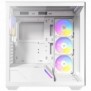 Antec C3, Midi Tower, PC, Blanc, ATX, ITX, micro ATX, Verre, Plastique, Acier, 16 cm