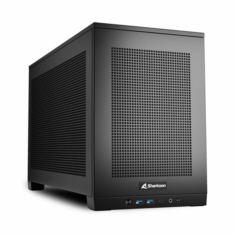 Sharkoon REBEL C20 RGB ITX, PC, Noir, Mini-ITX, Métal, Gaming, 17,5 cm