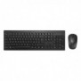 Kensington KM270 EQ KM270 EQ Kit clavier + souris sans fil rechargeable, Sans fil, RF sans fil + Bluetooth, Clavier à membrane, QWERTZ, Noir, Souris incluse