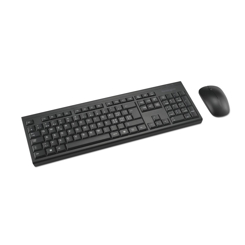 Kensington KM150 EQ Kit clavier + souris sans fil, Sans fil, RF sans fil, Clavier à membrane, QWERTZ, Noir, Souris incluse