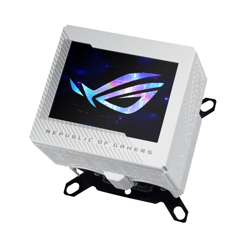 ASUS ROG RYUJIN III WB White Edition, Bloc d'eau, Cuivre, Blanc, LGA 1150 Emplacement H3, LGA 1151 Emplacement H4, LGA 1155 Socket H2, LGA 1156 Socket H,..., 1 ventilateur, 21,08 cfm