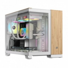 Corsair CC-9011288-WW, Midi Tower, PC, Bambou, Blanc, ATX, Acier, Verre trempé, Jouer