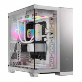 Corsair CC-9011285-WW, Midi Tower, PC, Gris, Blanc, ATX, Acier, Verre trempé, Jouer