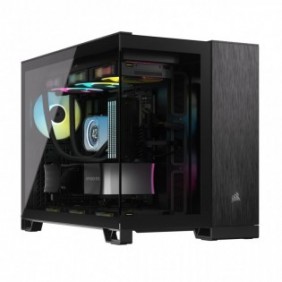 Corsair CC-9011287-WW, Midi Tower, PC, Aluminium, Noir, ATX, Acier, Verre trempé, Jouer