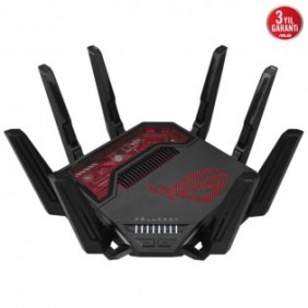 ASUS ROG Rapture GT-BE19000, Wi-Fi 7 802.11be, Tri-bande 2,4 GHz  5 GHz  6 GHz, EthernetLAN, Noir, Rouge, Routeur