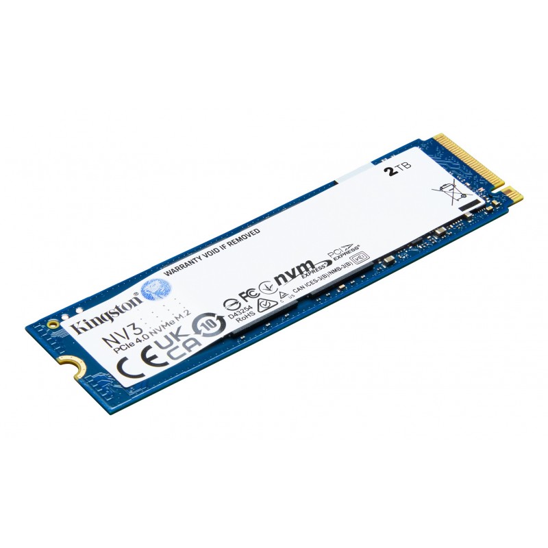 Kingston 2000G NV3 M.2 2280 NVMe SSD, 2 To, M.2, 6000 Mos