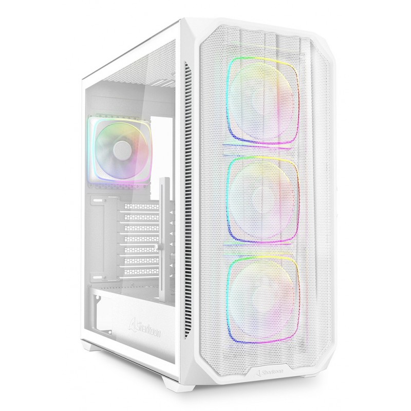 Sharkoon AK5M RGB, Midi Tower, PC, Blanc, ATX, micro ATX, Mini-ITX, Multi, Ventilateur