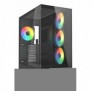 Sharkoon AK6 RGB, PC, Noir, ATX, micro ATX, Mini-ATX, Verre trempé, Multi, Dos, Bord