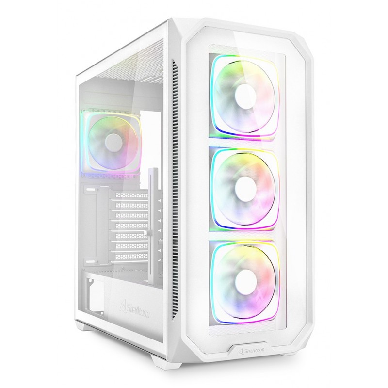 Sharkoon AK5G RGB, Midi Tower, PC, Blanc, ATX, micro ATX, Mini-ITX, Multi, Ventilateur