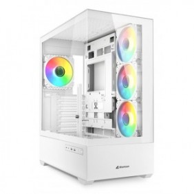 Sharkoon AK6 RGB, PC, Blanc, ATX, micro ATX, Mini-ATX, Verre trempé, Multi, 17 cm