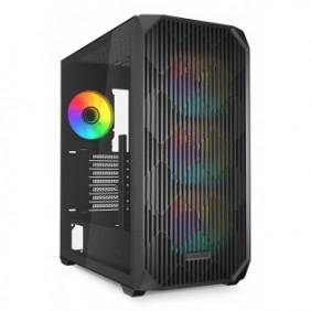 Sharkoon AK3 RGB, Midi Tower, PC, Noir, ATX, micro ATX, Mini-ITX, Multi, Ventilateur