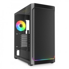 Sharkoon AK4W RGB Strip, Midi Tower, PC, Noir, ATX, micro ATX, Mini-ITX, Métal, Multi