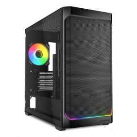 Sharkoon MK4W RGB Strip, Micro Tower, PC, Noir, micro ATX, Mini-ITX, Multi, Ventilateur, Devant