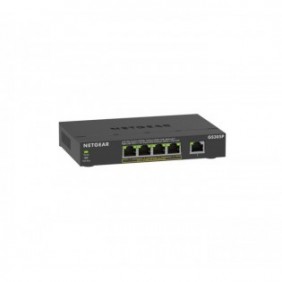 Netgear GS305Pv3, Non-géré, Gigabit Ethernet 101001000, Full duplex, Connexion Ethernet, supportant l'alimentation via ce port , Montage mural