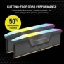 Corsair Vengeance RGB CMH32GX5M2B6400Z32, 32 Go, 2 x 16 Go, DDR5, 6400 MHz, 288-pin DIMM, Noir