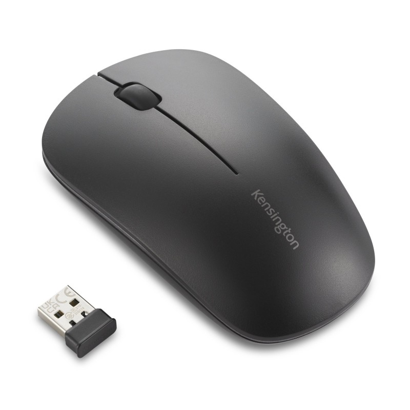 Kensington MY230 EQ Souris sans fil rechargeable de taille moyenne, Ambidextre, RF sans fil + Bluetooth, 1200 DPI, Noir