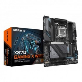 Gigabyte X870 GAMING X WIFI7 Carte Mère - Prend en charge les processeurs AMD Ryzen 9000, 16+2+2 phases VRM, jusqu'à 8000MHz DDR5 , 1xPCIe 5.0 + 2xPCIe 4.0, Wi-Fi 7, LAN 2,5GbE, USB 4, AMD, Emplacement AM5, AMD Ryzen 7000 Series, AMD Ryzen 8000 Series