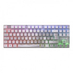 Cherry XTRFY MX 8.2 TKL Wireless XAGA, Sans fil, USB + RF Wireless + Bluetooth, Clavier mécanique, QWERTZ, LED RGB, Blanc