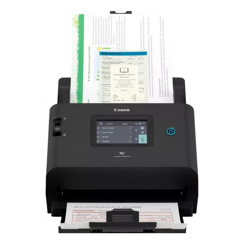 Canon DR-S350NW, 600 x 600 DPI, 50 ppm, 100 ipm, Scanner ADF, Noir, LCD