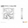 Be Quiet! Light Wings LX 140 mm PWM | Ventilateur PC ARGB White, Pack de 3, Ventilateur, 14 cm, 1200 trmin, 95 m³h, Blanc