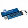 Kingston IronKey Keypad 200 de 512 Go, FIPS 140-3 niveau 3 en attente, chiffrement AES-256, 512 Go, USB Type-A, 3.2 Gen 1 3.1 Gen 1, 280 Mos, Housse, Bleu