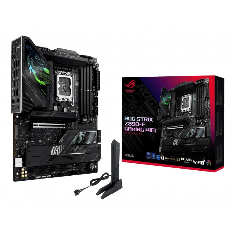 ASUS ROG STRIX Z890-F GAMING WIFI, Intel, LGA 1851 Socket V1, Intel Core Ultra Series 2, DDR5-SDRAM, 192 Go, DIMM