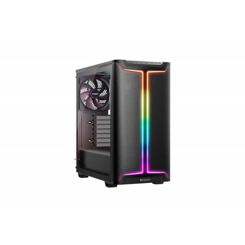 Be Quiet! Pure Base 501 Noir | Boîtier PC vitré, Mini ATX  Micro ATX  ATX, 3 ventilateurs Pure Wings 3 140 mm PWM, bande ARGB, Midi Tower, PC, Noir, ATX, micro ATX, Mini-ATX, Acrylonitrile-Butadiène-Styrène , Verre, Acier, Multi