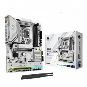 ASRock B860 Steel Legend WiFi, Intel, LGA 1851 Socket V1, Intel Core Ultra Series 2, LGA 1851, DDR5-SDRAM, 256 Go