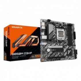 Gigabyte B850M D3HP Carte Mère - Processeurs AMD Ryzen Série 9000, 5+2+2 phases VRM numériques, jusqu'à 8200MHz DDR5 , 1xPCIe 5.0 + 1xPCIe 4.0 M.2, LAN GbE, USB 3.2 Gen 2, AMD, Emplacement AM5, AMD Ryzen 7000 Series, AMD Ryzen 8000 Series, AMD Ryzen