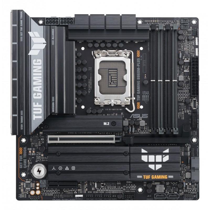 ASUS TUF GAMING B860M-PLUS, Intel, LGA 1851 Socket V1, Intel Core Ultra Series 2, LGA 1851, DDR5-SDRAM, 256 Go