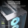 Corsair FRAME 4000D RS ARGB, Midi Tower, PC, Blanc, ATX, EATX, micro ATX, Mini-ITX, Plastique, Acier, Verre trempé, Jouer