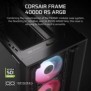 Corsair FRAME 4000D RS ARGB, Midi Tower, PC, Noir, ATX, EATX, micro ATX, Mini-ITX, Plastique, Acier, Verre trempé, Jouer