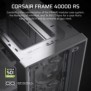 Corsair FRAME 4000D RS, Midi Tower, PC, Blanc, ATX, EATX, micro ATX, Mini-ITX, Plastique, Acier, Verre trempé, Jouer