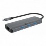 ICY BOX IB-DK4034a-CPD, Avec fil, USB 3.2 Gen 1 3.1 Gen 1 Type-C, 100 W, 1000 Mbits, Aluminium, Argent, 5 Gbits