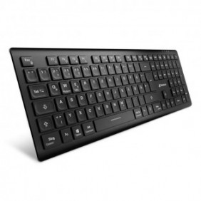 Sharkoon OfficePal K30W bk, Sans fil, USB, Commutateur de touche « ciseaux », QWERTZ, Noir