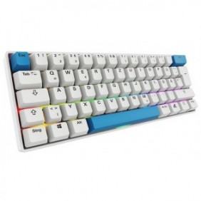 Sharkoon SGK50 S4, 60%, Avec fil, USB, QWERTZ, LED RGB, Blanc