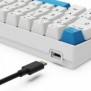 Sharkoon SGK50 S4, 60%, Avec fil, USB, QWERTZ, LED RGB, Blanc
