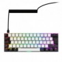 Sharkoon SGK50 S4, 60%, Avec fil, USB, QWERTZ, LED RGB, Blanc
