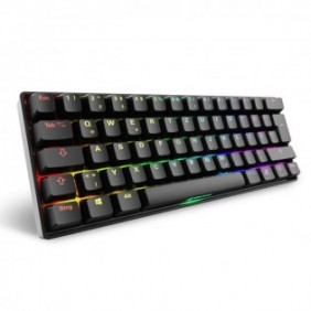 Sharkoon 100065629, 60%, Avec fil, USB, QWERTZ, LED RGB, Noir