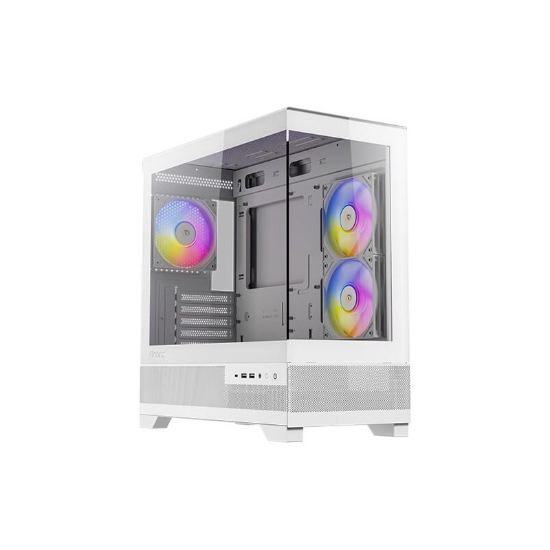Antec CX500m ARGB, Mini Tower, PC, Blanc, ITX, micro ATX, Verre, Acier, 16,5 cm