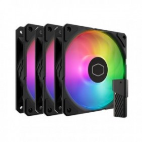 Cooler Master SickleFlow Edge 120 ARGB 3-Pack Fan Kit, Ventilateur, 12 cm, 690 trmin, 2500 trmin, 120 m³h, Noir