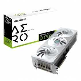 Gigabyte GeForce RTX 5070 Ti AERO OC 16G Carte Graphique - 16 Go GDDR7, 256 bits, PCI-E 5.0, 2588 MHz Core Clock, 3 x DP 2.1a, 1 x HDMI 2.1b, NVIDIA DLSS 4, GV-N507TAERO OC-16GD, GeForce RTX 5070 Ti, 16 Go, GDDR7, 256 bit, 7680 x 4320 pixels, PCI Express