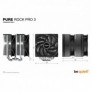 Be Quiet! PURE ROCK PRO 3| Ventirad double tour, socket Intel et AMD, Refroidisseur d'air, 12 cm, 2000 trmin, 101,2 m³h, Argent