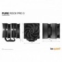 Be Quiet! PURE ROCK PRO 3 Black| Ventirad double tour, socket Intel et AMD, finition noire, Refroidisseur d'air, 12 cm, 2000 trmin, 101,2 m³h, Noir