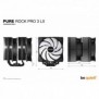 Be Quiet! PURE ROCK PRO 3 Black| Ventirad double tour, socket Intel et AMD, finition noire, ARGB, Refroidisseur d'air, 12 cm, 2000 trmin, 105,1 m³h, Noir