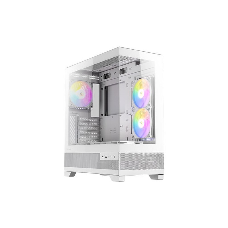 Antec CX700 ARGB, Midi Tower, PC, Blanc, ATX, ITX, micro ATX, Verre, Acier, 16 cm