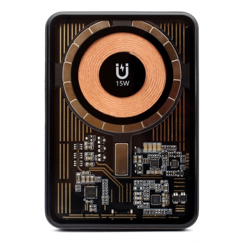 RealPower PB-5000 MAG Watch, 5000 mAh, Recharge sans fil, Noir